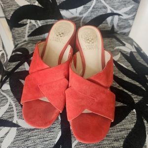 Vince Camuto Red Suede Heels